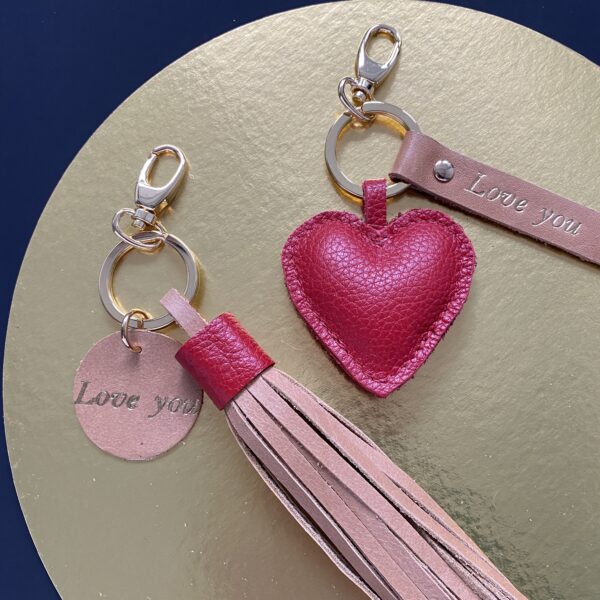 sleutelhangers bruin - rood