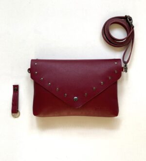 Marian tas met verwisselbare klep bordeaux