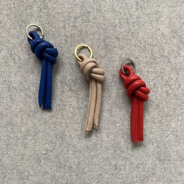 Leren sleutelhanger Knoop