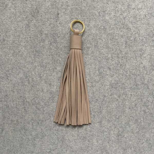 Leren sleutelhanger fringes