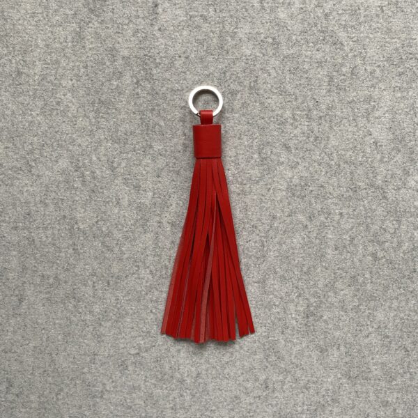 Leren sleutelhanger fringes