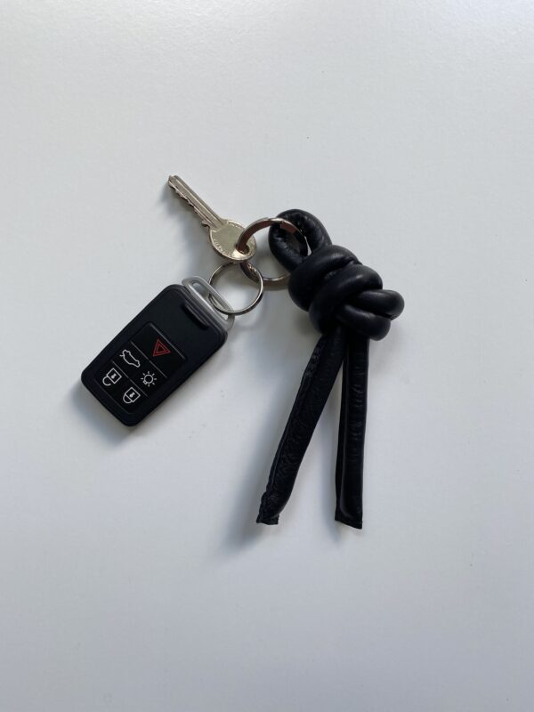 Leren sleutelhanger Knoop